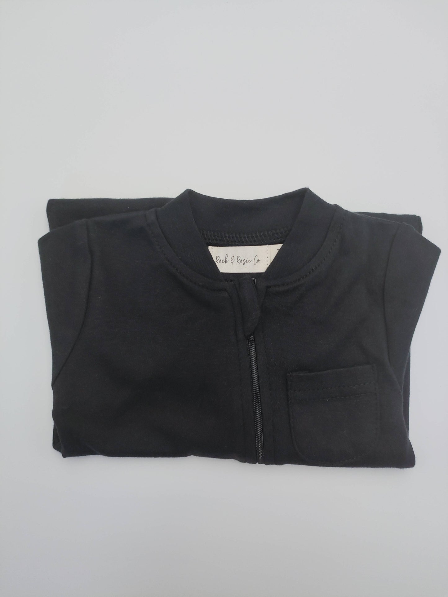 black bamboo zip pajamas