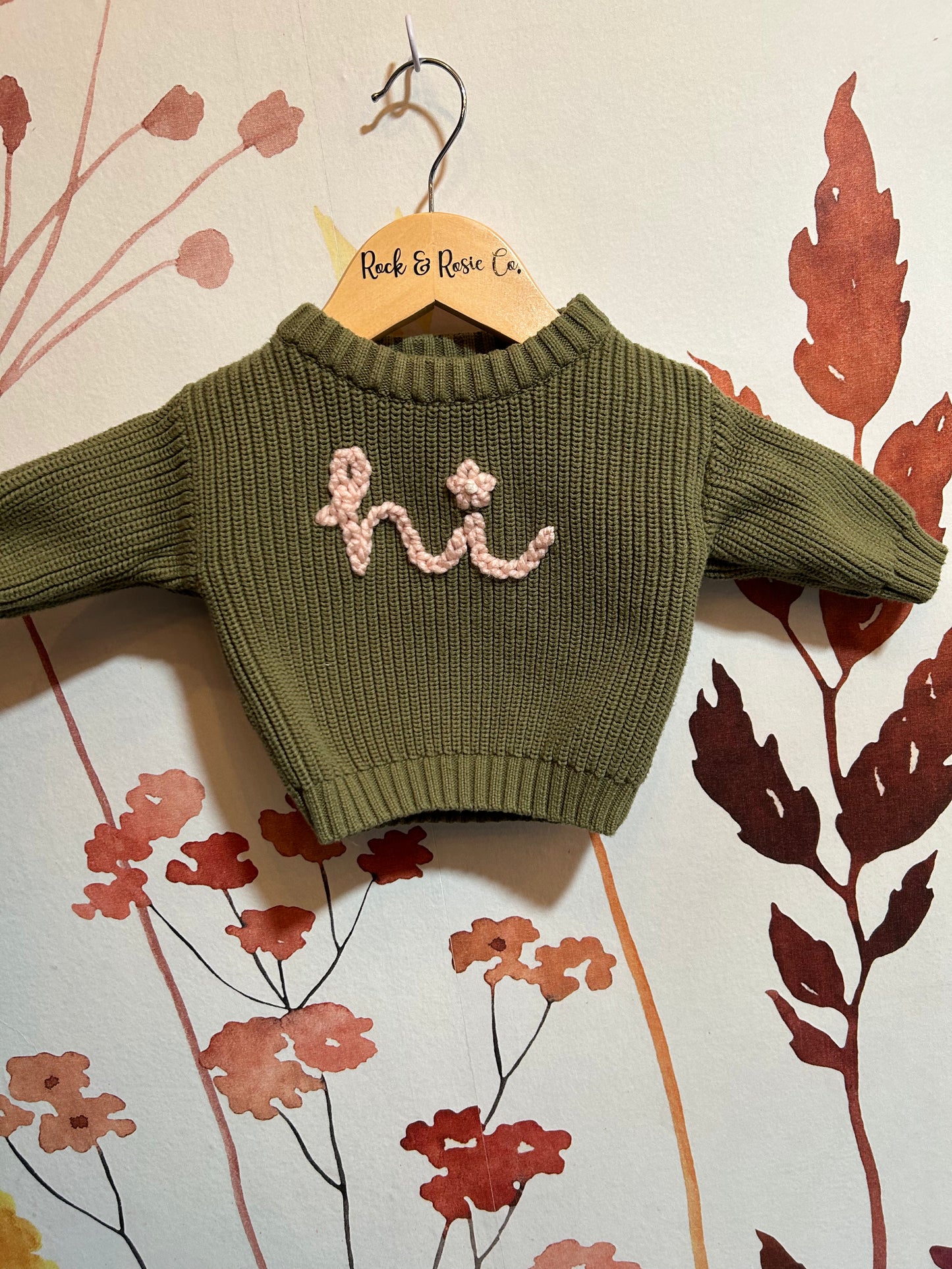 Hi evergreen + blush 0-3 mon