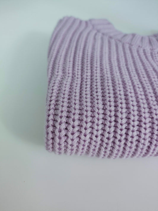 Lilac plain knit